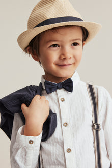 Kids' white shirt with bow