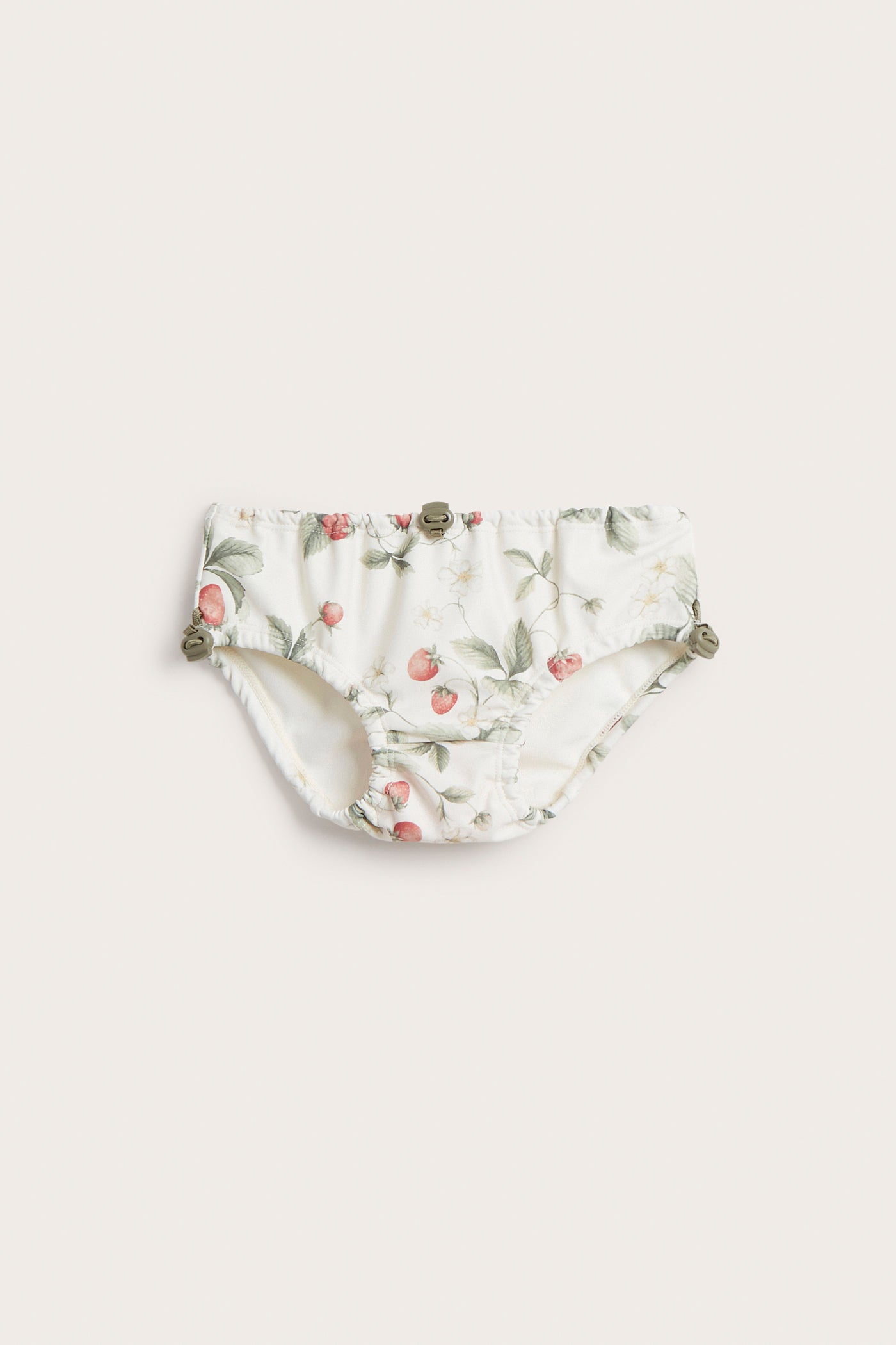 Baby white strawberry swim nappy