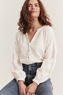 Women's white embroidery blouse