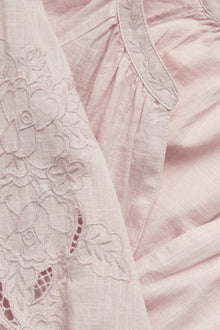 Women's pink embroidery blouse