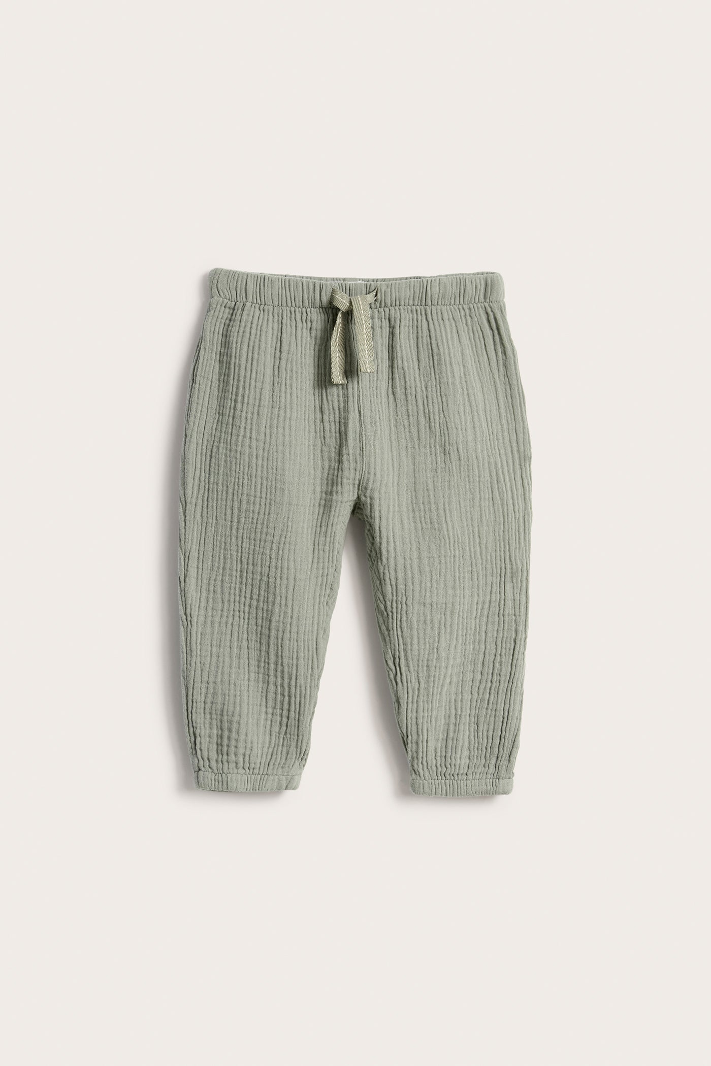 Baby green muslin trousers