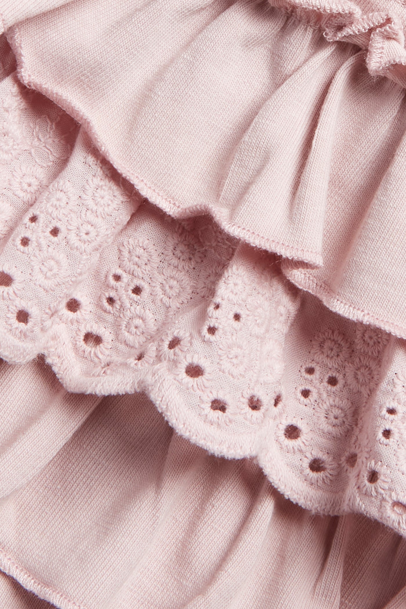 Baby pink leggings with ruffles