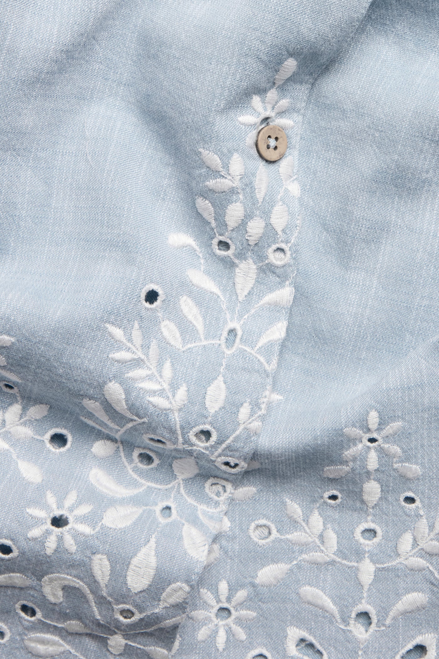 Women's blue chambray skirt