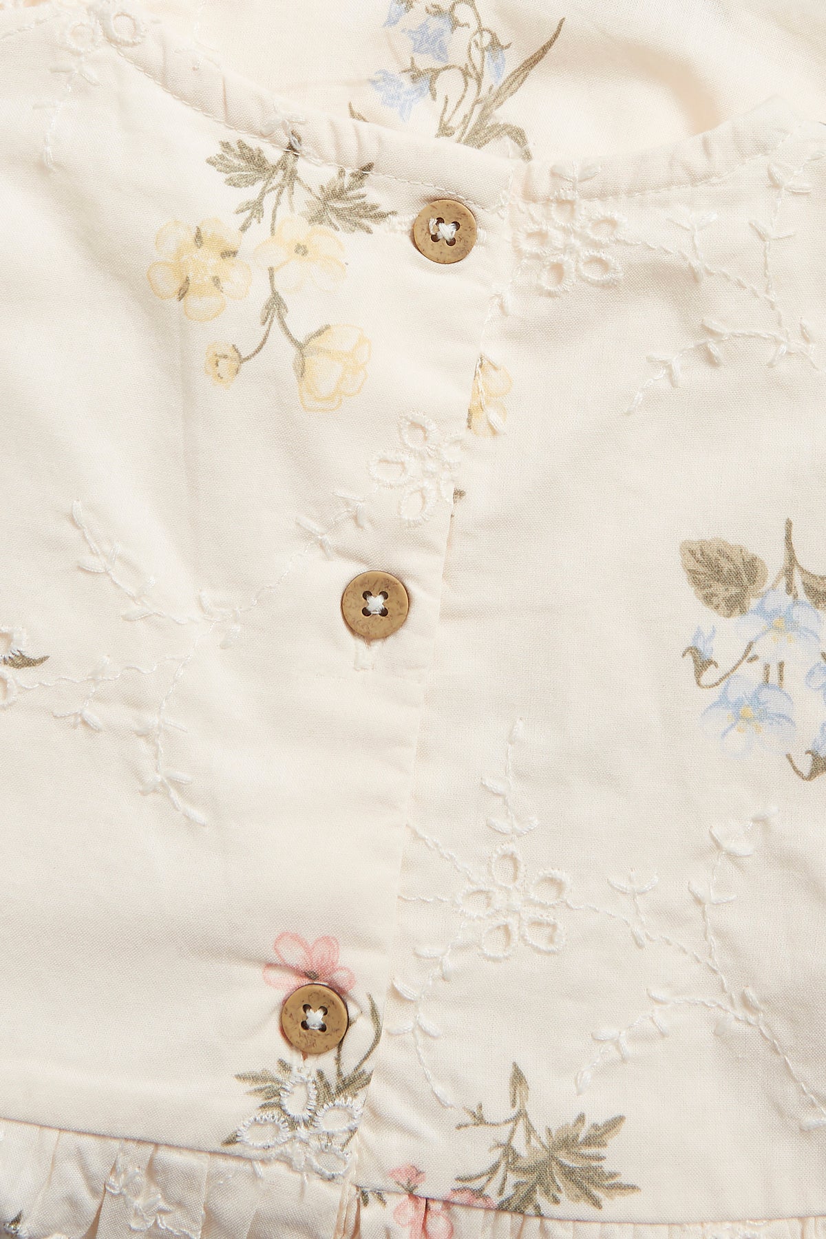 Baby white floral broderie anglaise dress