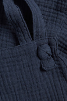 Baby blue woven dungaree shorts