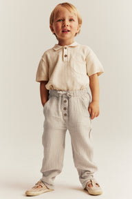 Kids´ beige muslin trousers