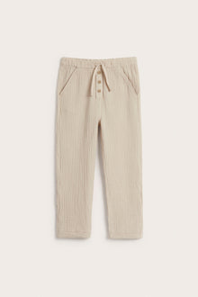 Kids´ beige muslin trousers