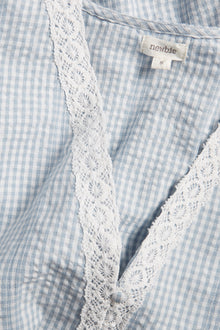 Women's blue checked blouse