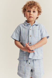 Kids´ blue checked shorts