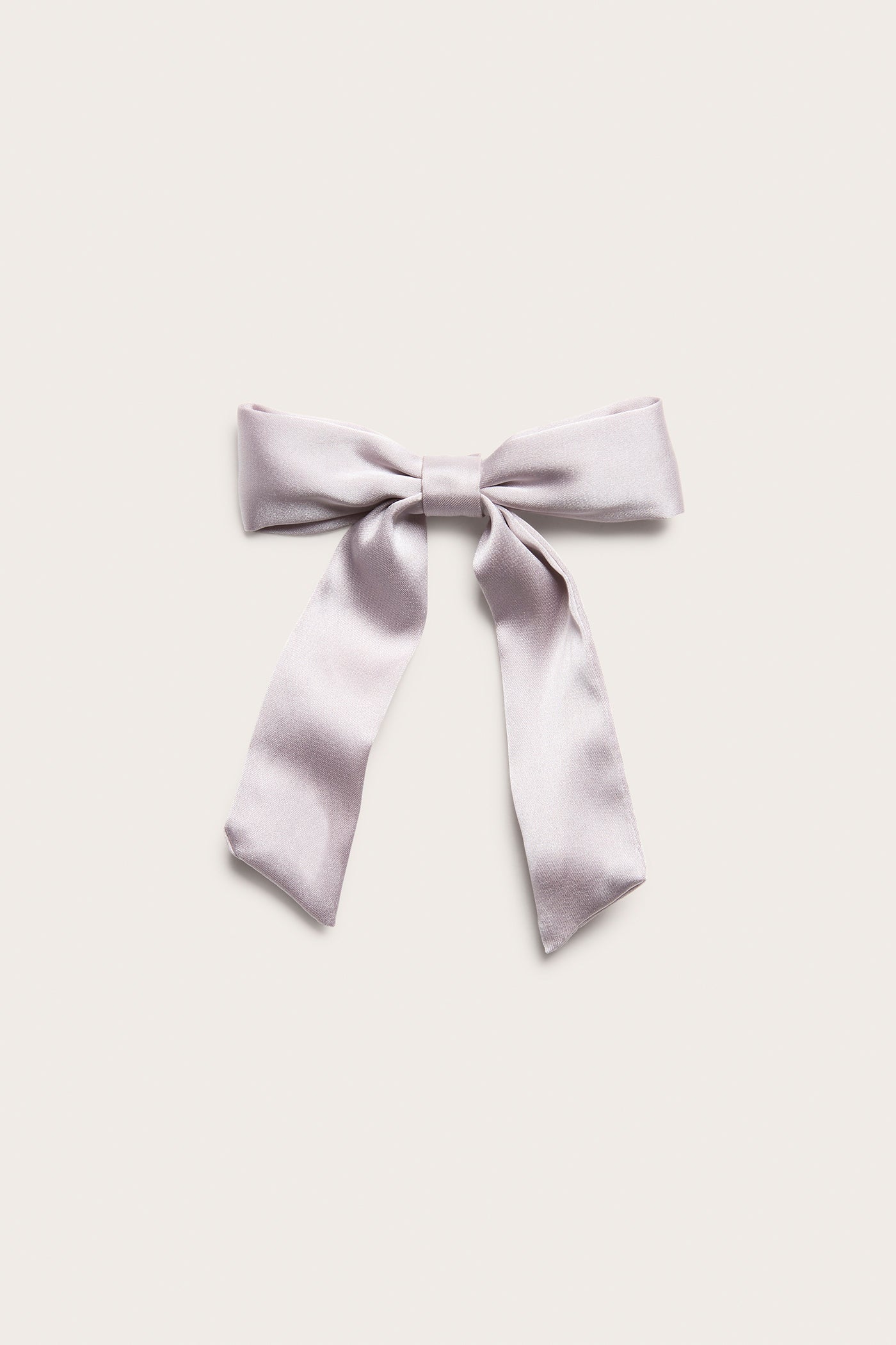 Kids' lilac satin hair-clip bow