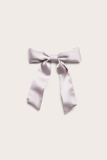 Kids' lilac satin hair-clip bow