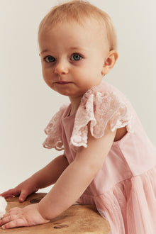 Baby pink mesh dress
