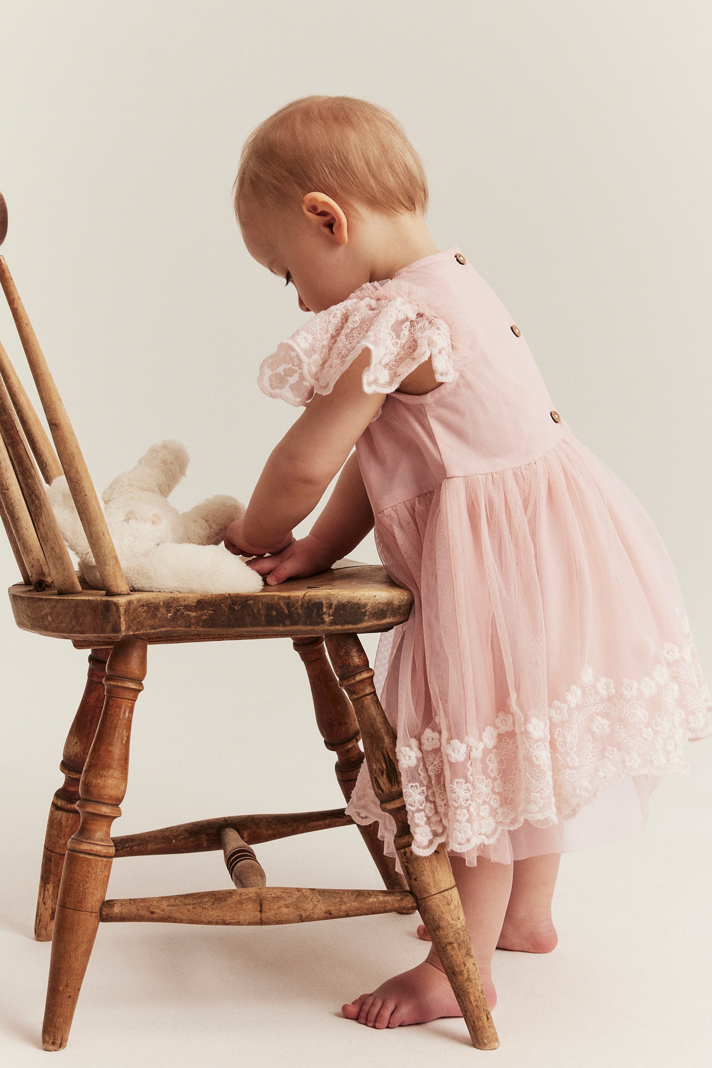 Baby pink mesh dress