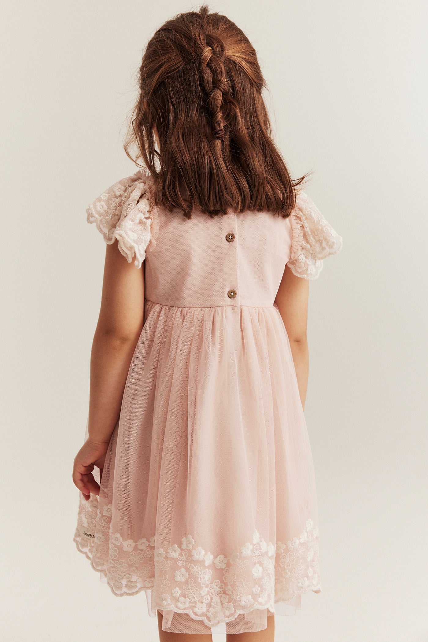 Kids´ pink mesh dress
