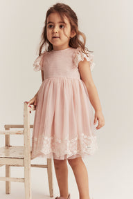 Kids´ pink mesh dress