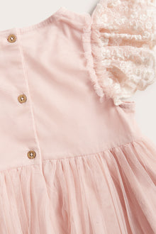 Kids´ pink mesh dress
