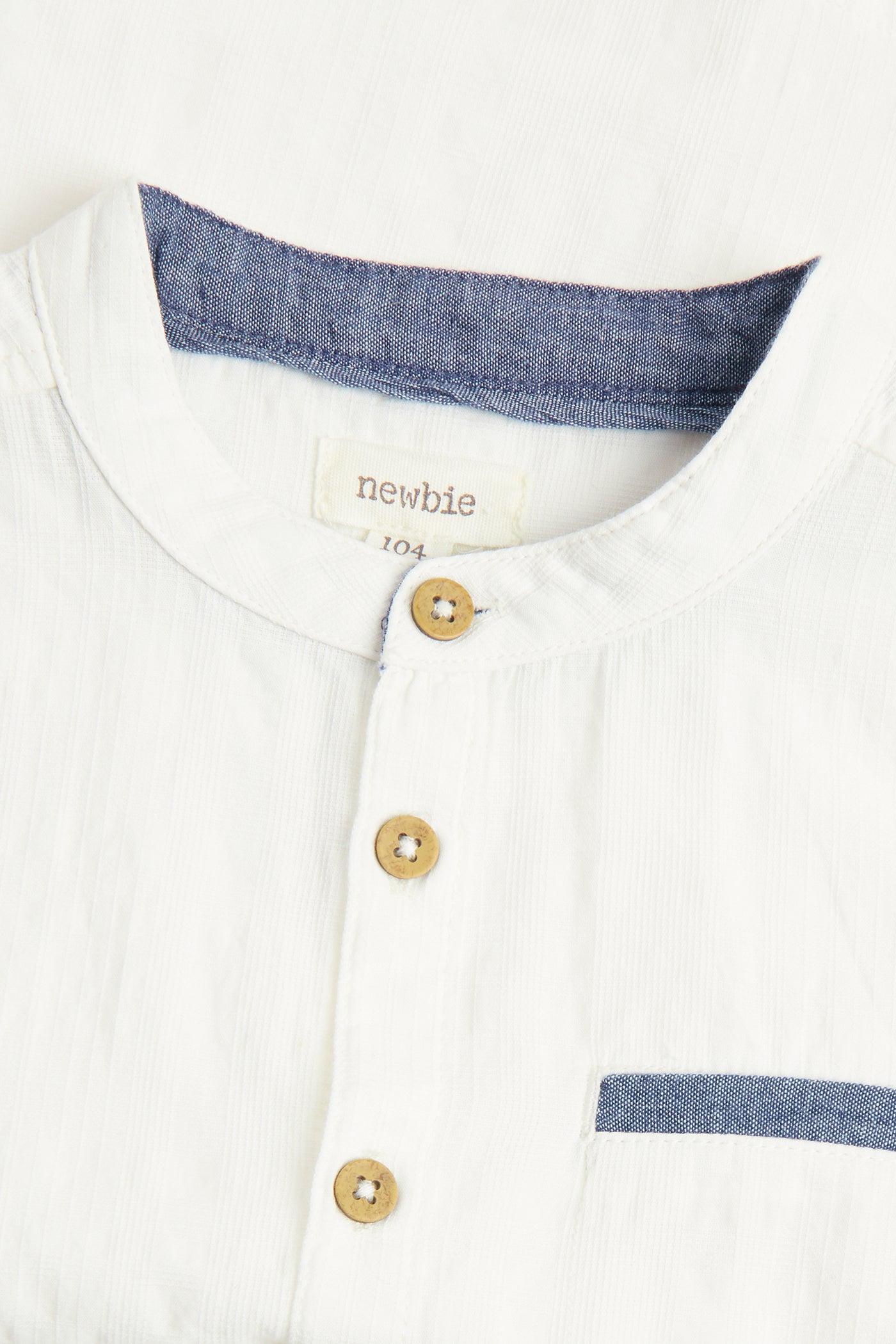 Kids white grandad shirt