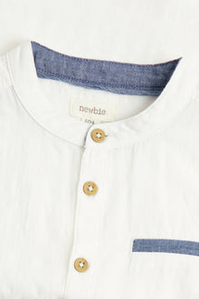 Kids white grandad shirt