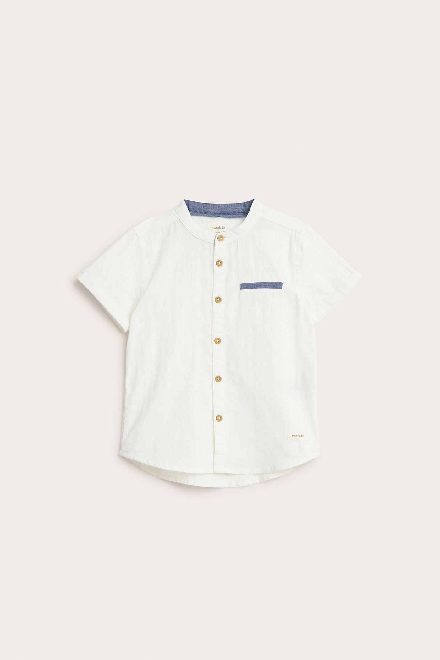 Kids white grandad shirt