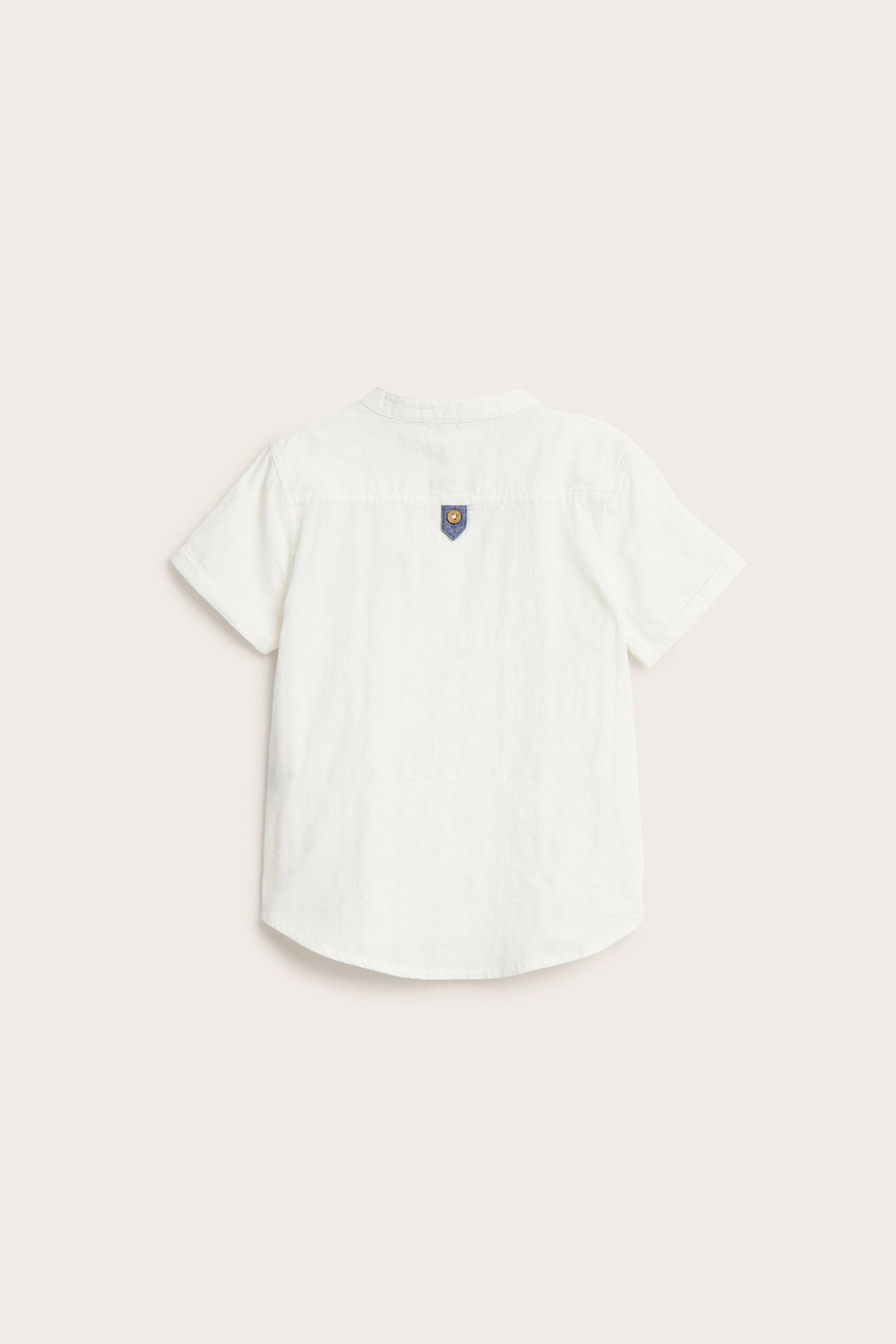 Kids white grandad shirt