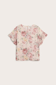 Kids' pink floral beach dress