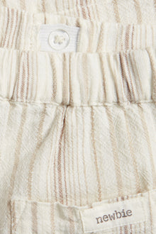 Kids' white striped shorts