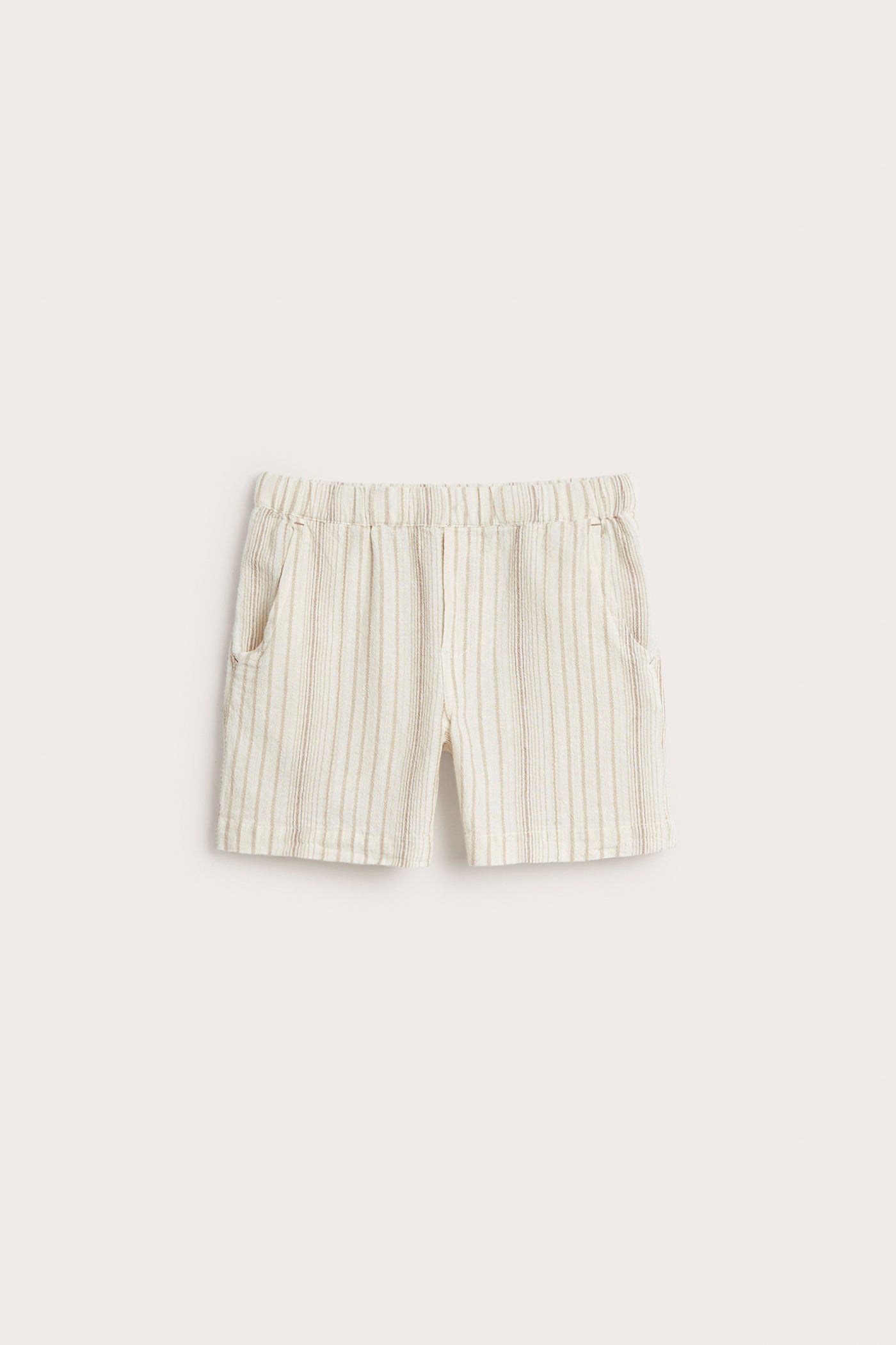 Kids' white striped shorts