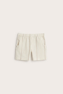 Kids' white striped shorts