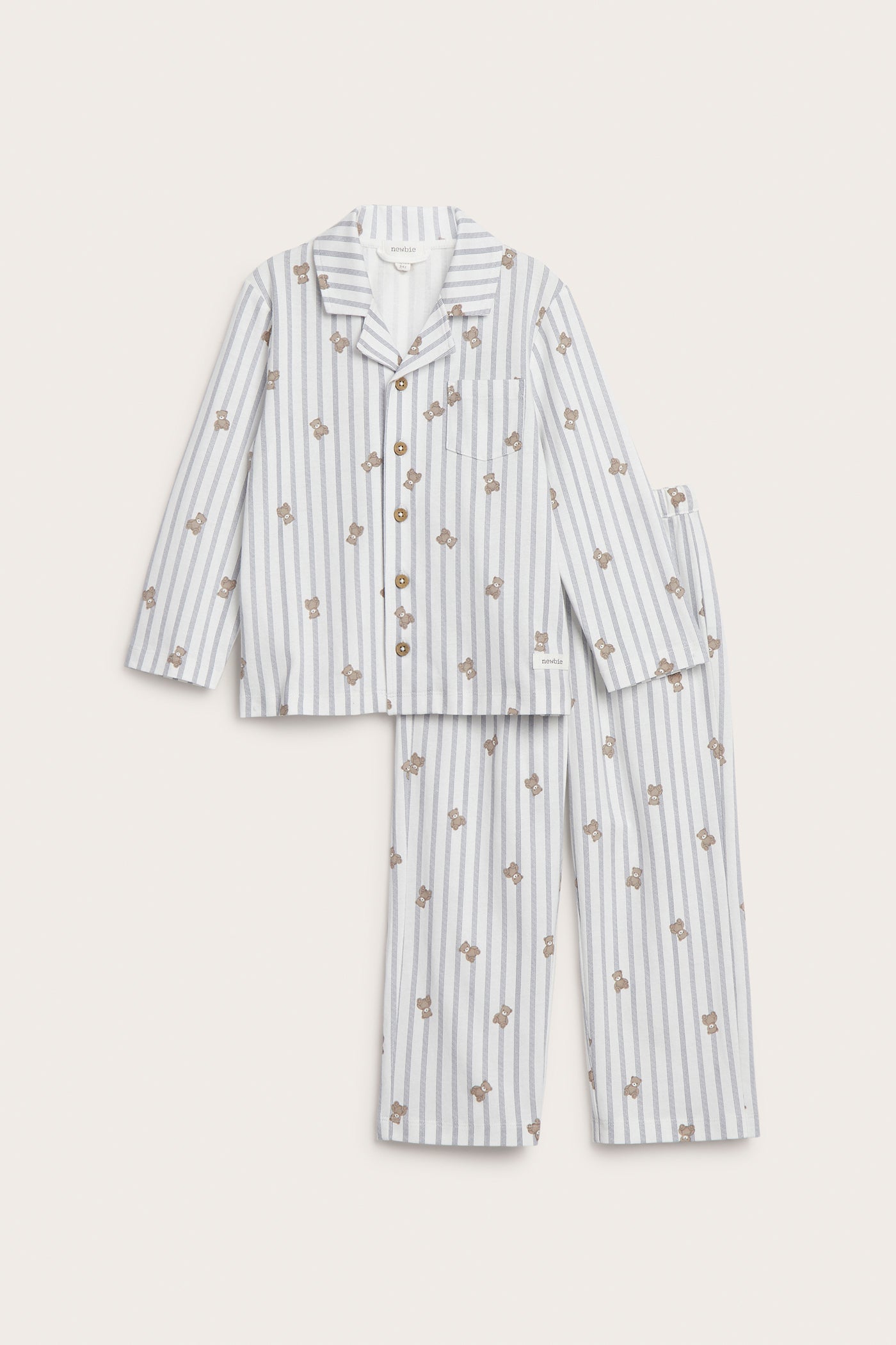 Baby & kids' striped teddy bear pyjamas