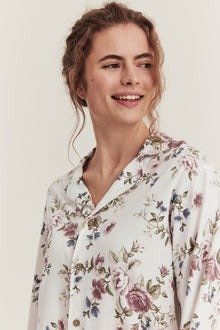 Women's white floral pyjamas