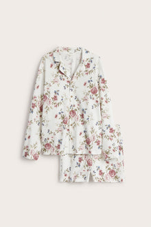 Women's white floral pyjamas