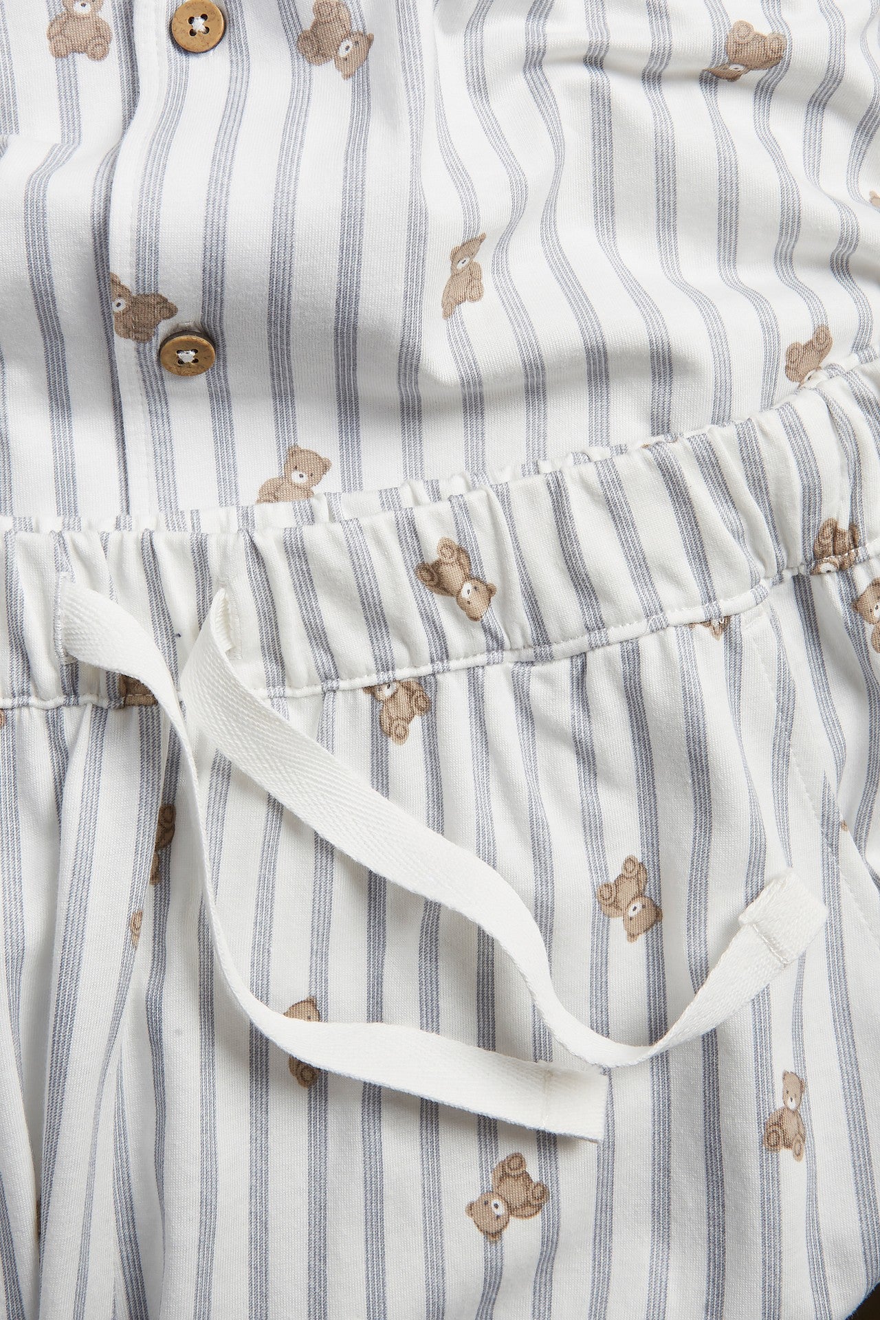 Women's striped teddy bear pyjamas