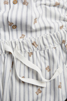 Women's striped teddy bear pyjamas