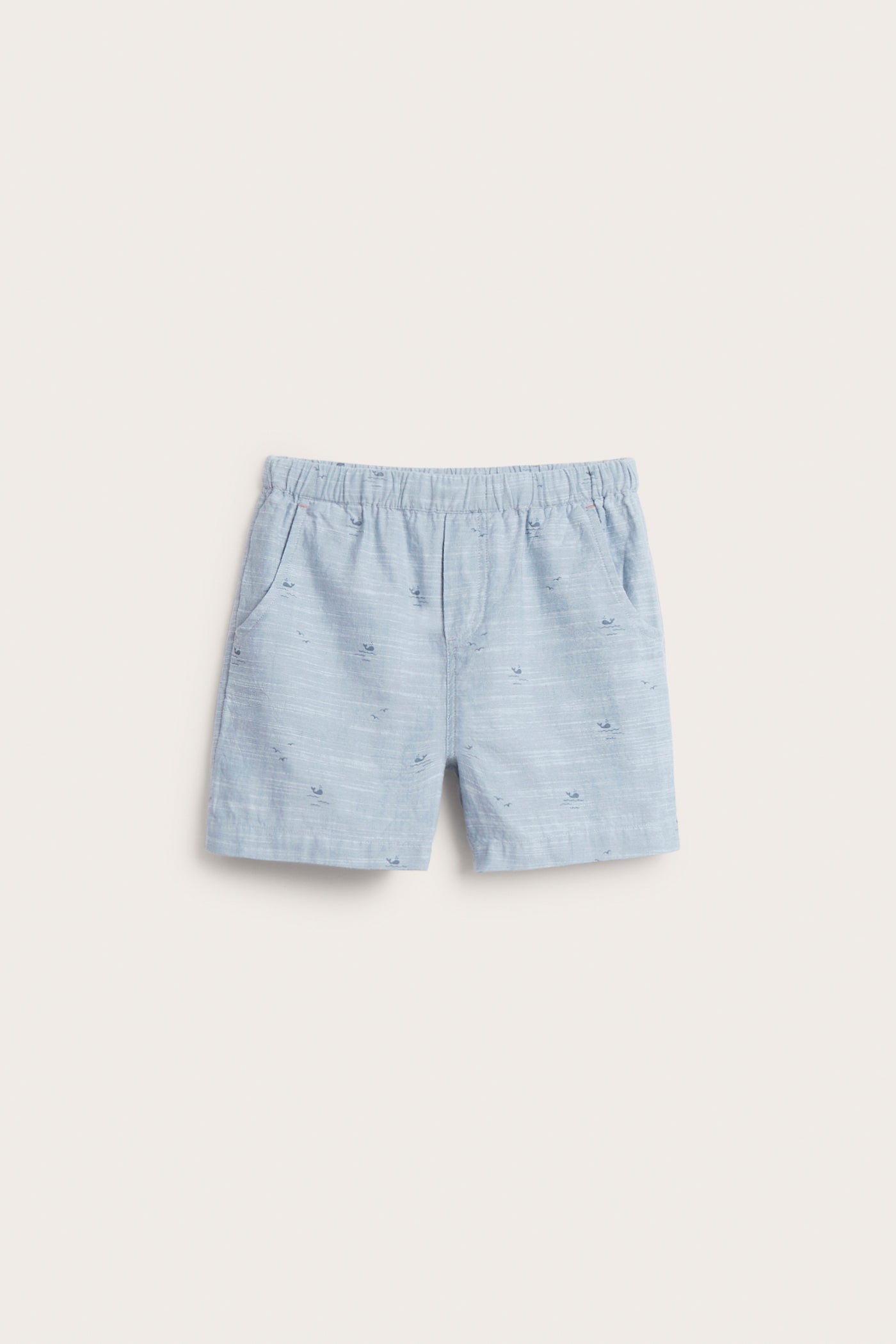 Kids' blue whale patterned shorts