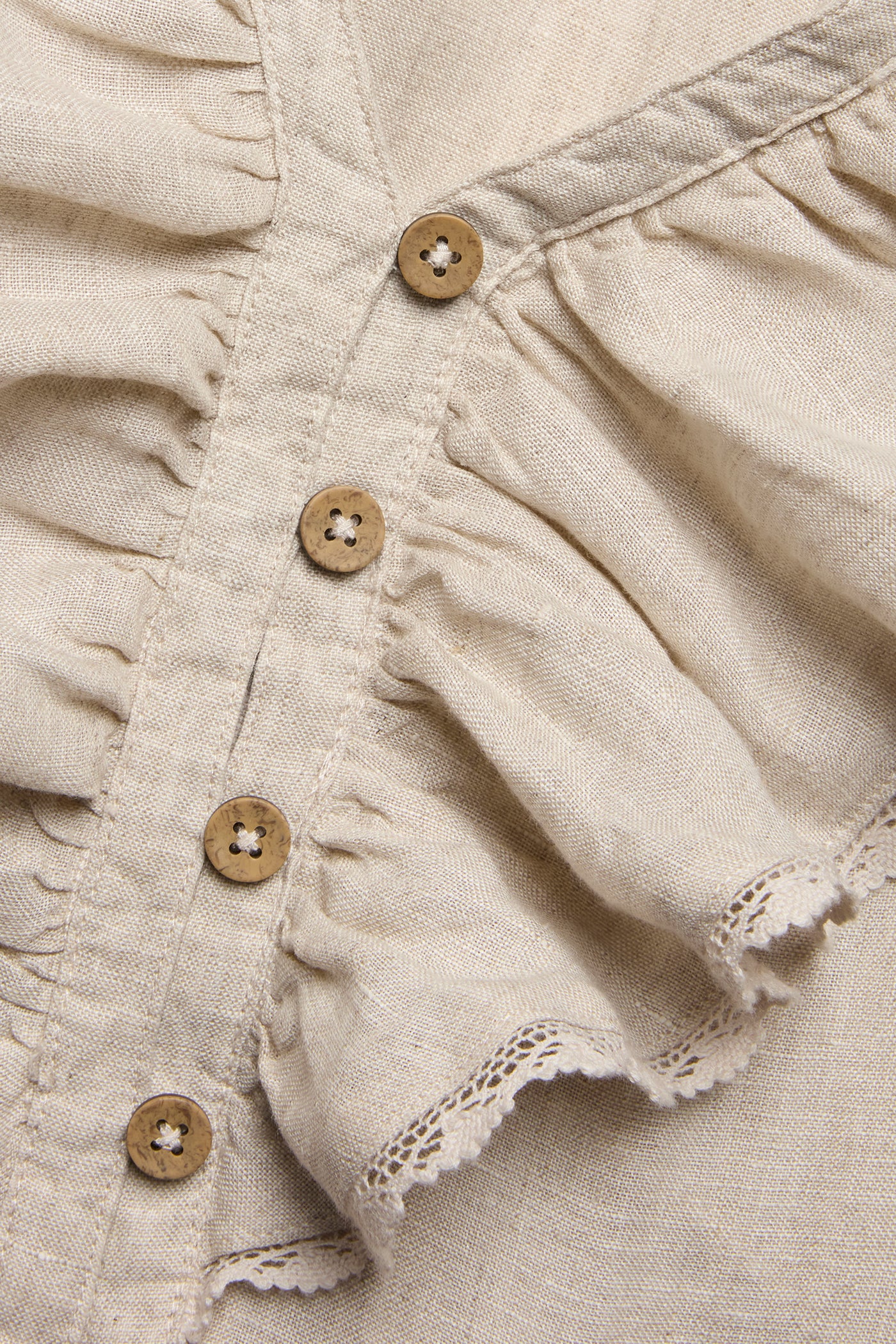 Women's beige linen dress