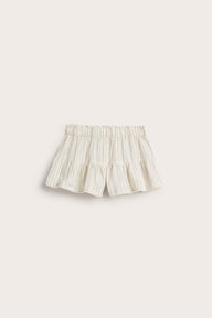 Kids' white lace shorts