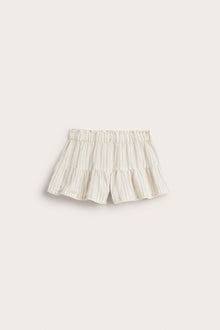 Kids' white lace shorts