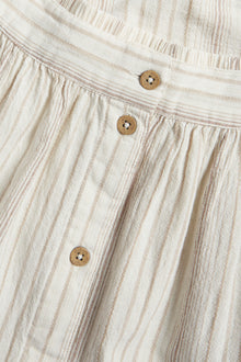 Women's white striped skirt