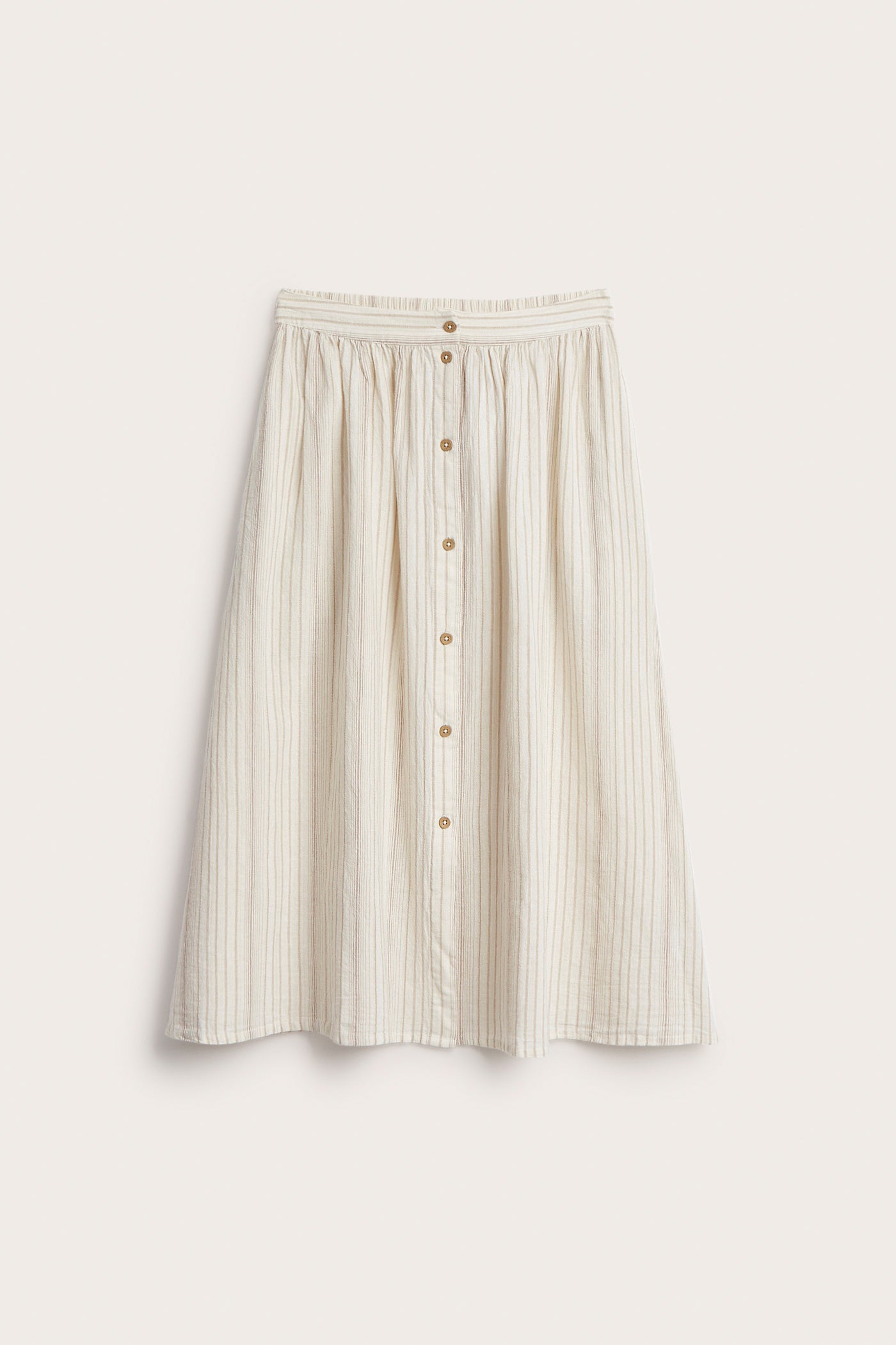 Women's white striped skirt