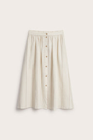 Women's white striped skirt