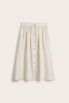 Women's white striped skirt