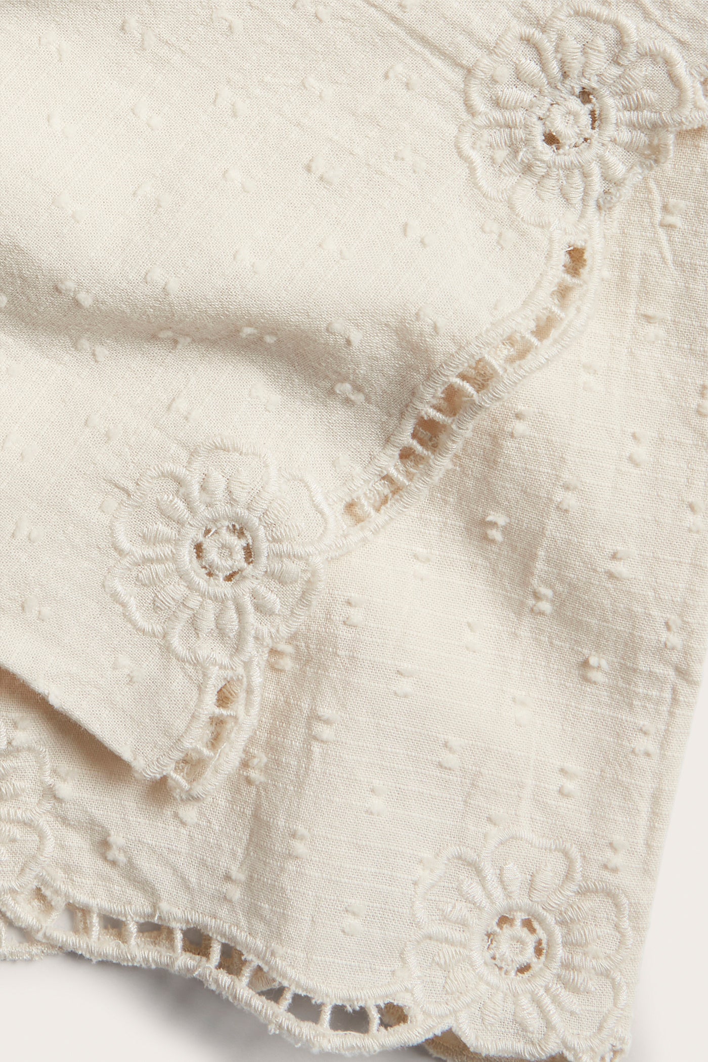 Kids´ beige embroidered trousers