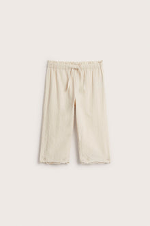 Kids´ beige embroidered trousers