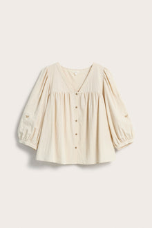Women's beige embroidered blouse