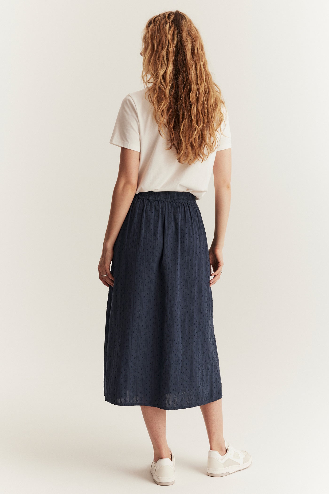 Women's blue woven skirt