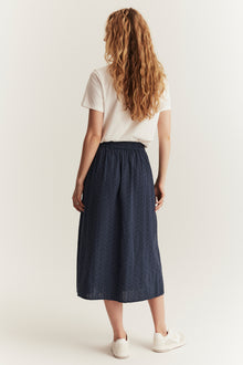 Women's blue woven skirt