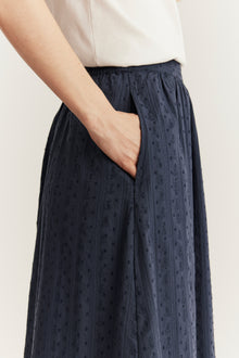 Women's blue woven skirt