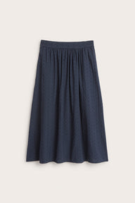 Women's blue woven skirt