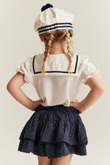 Kids' blue ruffle skirt