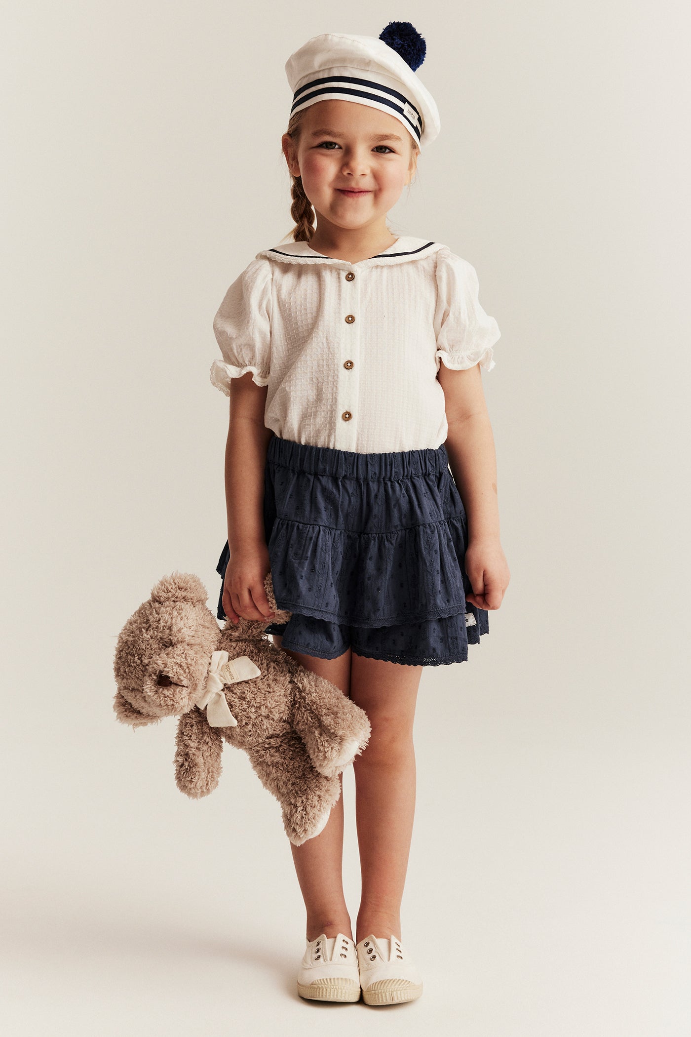 Kids' blue ruffle skirt